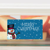 Merry kerstlabel labels (Aangebracht)