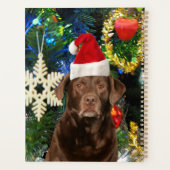 Merry Kerstlabrador Retriever Dog Santa Hat Planner (Achterkant)