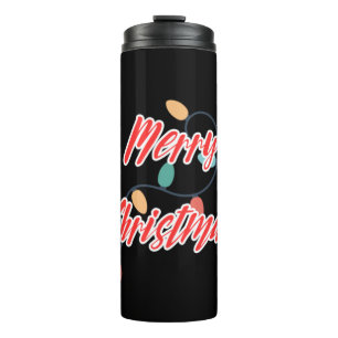 Merry-kerstlampjes Thermosbeker