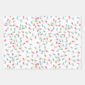 Merry-kerstlamppatroon Inpakpapier Vel (Voorkant)