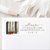 Merry Kerstland Winter Forest Adres Etiket (Insitu)