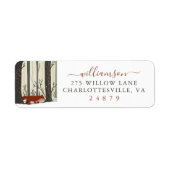 Merry Kerstland Winter Forest Adres Etiket (Voorkant)
