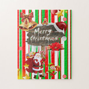 Merry Kerstle Puzzle Santa Legpuzzel