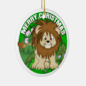 Merry Kerstlion Keramisch Ornament (Rechts)