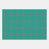 Merry Kerstmagenta Hot Pink Emerald Green Inpakpapier Vel (Voorkant 3)