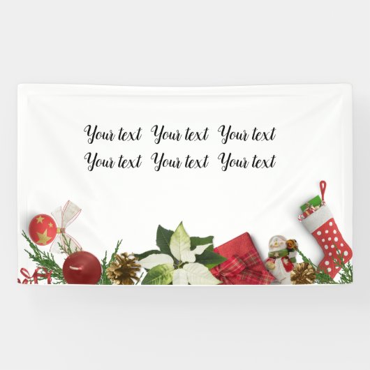 Merry Kerstman Jouw tekst Banner (Horizontaal)