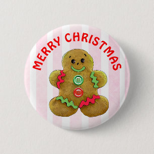 Merry Kerstman Ronde Button 5,7 Cm