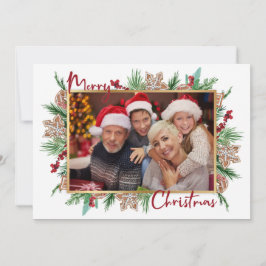 Merry Kerstmis 3 Afbeeldingen Foto Feestdagenkaart