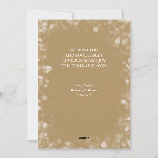 Merry Kerstmis 3 Foto Collage Feestdagenkaart (Achterkant)