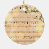 Merry Kerstmis - Aangepaste muziekbladen Keramisch Ornament (Achterkant)