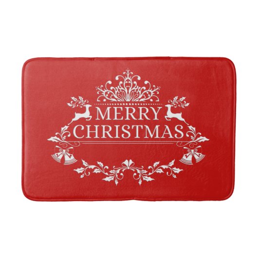 Merry Kerstmis Bath Mat (Voorkant)