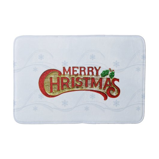 Merry Kerstmis Bath Mat (Voorkant)
