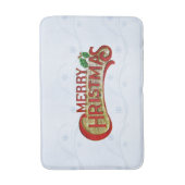 Merry Kerstmis Bath Mat (Voorkant Verticaal)
