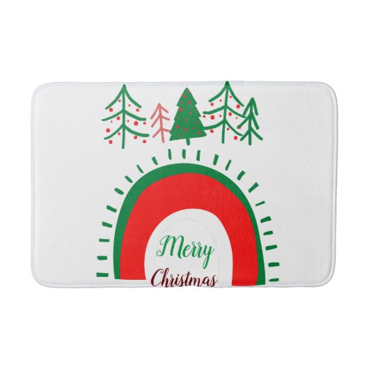Merry Kerstmis Bath Mats Badmat (Voorkant)