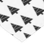 Merry Kerstmis Black Trees Tablecloth Tafelkleed (Gekanteld)