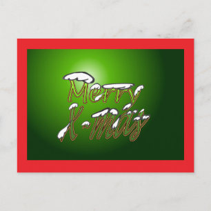 Merry Kerstmis Briefkaart Green Big