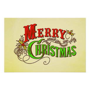 Merry Kerstmis Card Slogan Perfect Poster