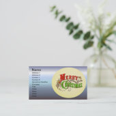 Merry Kerstmis  Card Slogan Visitekaartje (Staand voorkant)
