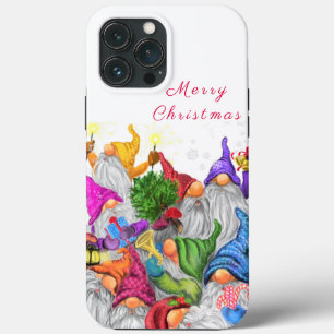Merry Kerstmis Cartoon Tekening Fun iPhone 13 Pro Max Hoesje