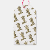 Merry Kerstmis  Cherub Angel Cadeaulabel (Achterkant)