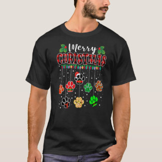 Merry Kerstmis Dog Print Buffalo Pset Red Ug T-shirt