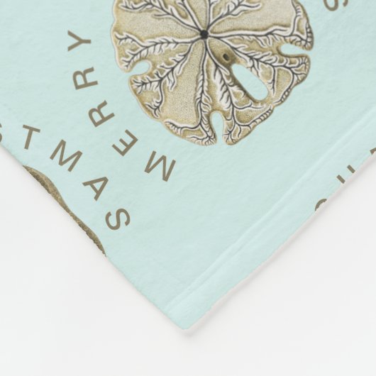 Merry Kerstmis en Dollar Turquoise Pattern Fleece Deken (Hoek)