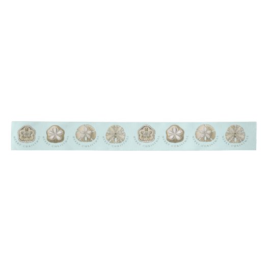 Merry Kerstmis en Dollar Turquoise Pattern Lint (Voorkant)