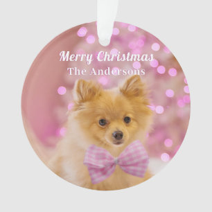Merry Kerstmis en naam personaliseren, Cute Dog/Tr Ornament