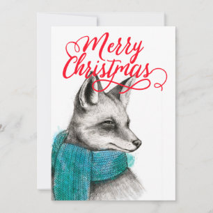 Merry Kerstmis Fox Drawing 