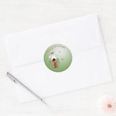 Merry Kerstmis Funny Puppy Dog Face Gift Label (Envelop)