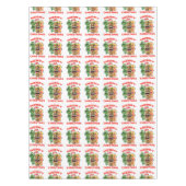 Merry Kerstmis Funny Santa Tiki Tafelkleed (Voorkant)