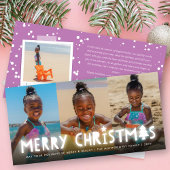 Merry Kerstmis Glow Whimsical Tree Moderne 3 Foto Feestdagenkaart