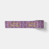 Merry Kerstmis Gold Script Pattern Pink Paars Lint (Voorkant)