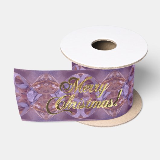Merry Kerstmis Gold Script Pattern Pink Paars Lint (Spoel)