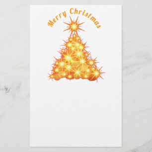 Merry Kerstmis Golden Tree Thunder_Cove Briefpapier