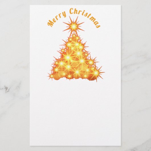 Merry Kerstmis Golden Tree Thunder_Cove Briefpapier (Voorkant)