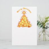 Merry Kerstmis Golden Tree Thunder_Cove Briefpapier (Staand voorkant)