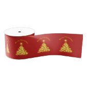 Merry Kerstmis Golden Tree Thunder_Cove Grosgrain Lint (Spoel)