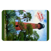 Merry Kerstmis Jupiter Inlet Lighthouse Florida Magneet (Horizontaal)