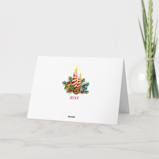 Merry Kerstmis Klassic Design Personaliseert Names Feestdagen Kaart (Achterkant)