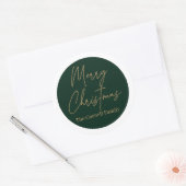 Merry Kerstmis Klassic Round Sticker (Envelop)