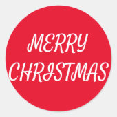 Merry Kerstmis Klassic Round Sticker (Voorkant)