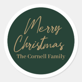 Merry Kerstmis Klassic Round Sticker