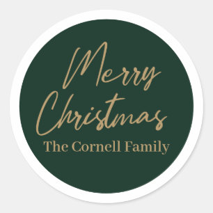 Merry Kerstmis Klassic Round Sticker
