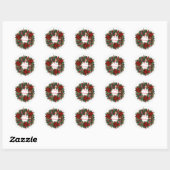 Merry Kerstmis Klassic Round Sticker (Vel)