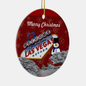 Merry Kerstmis Las Vegas Snowman Ornament (Rechts)