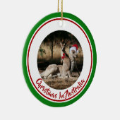 Merry Kerstmis Mate Santa Kangaroos Keramisch Ornament (Rechts)