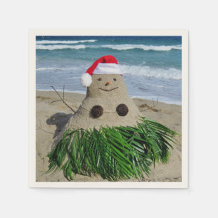 Merry Kerstmis Mele Kalikimaka Sandman Snowman Servetten