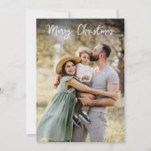 Merry Kerstmis Modern Foto Feestdagenkaart (Voorkant)