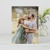 Merry Kerstmis Modern Foto Feestdagenkaart (Staand voorkant)